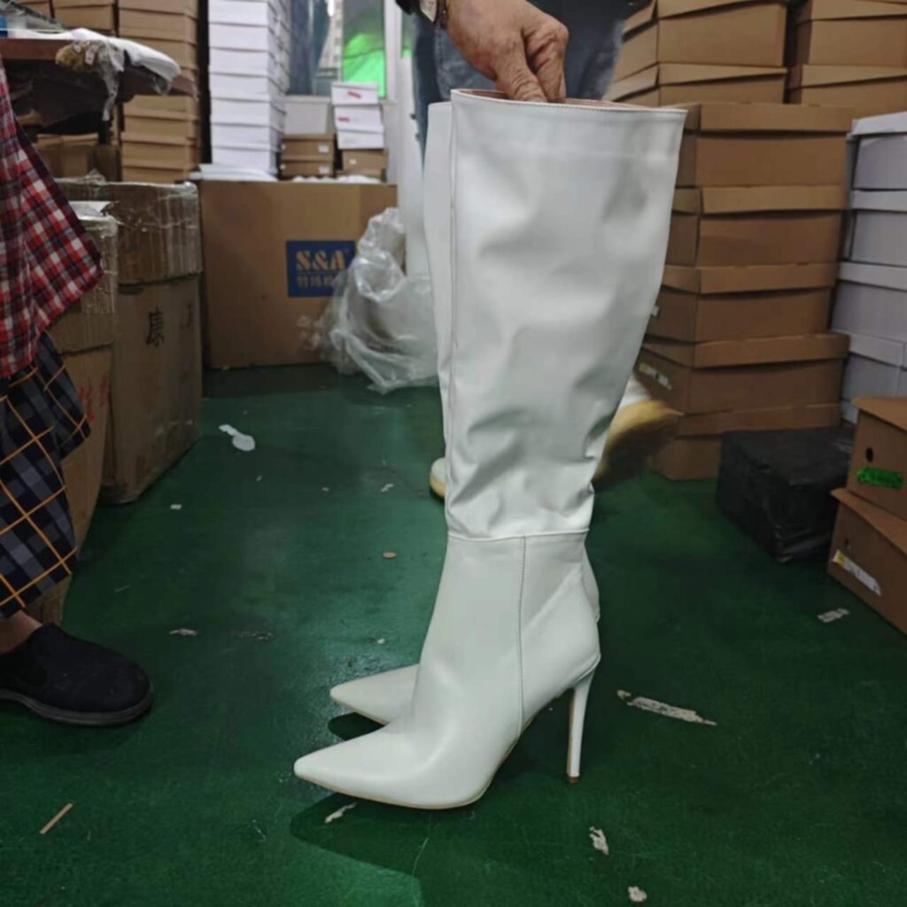 White Knee Boots