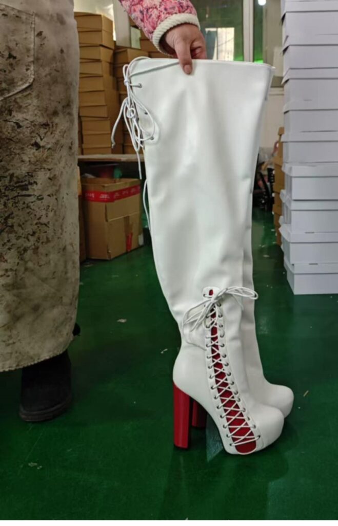 White Red Boots