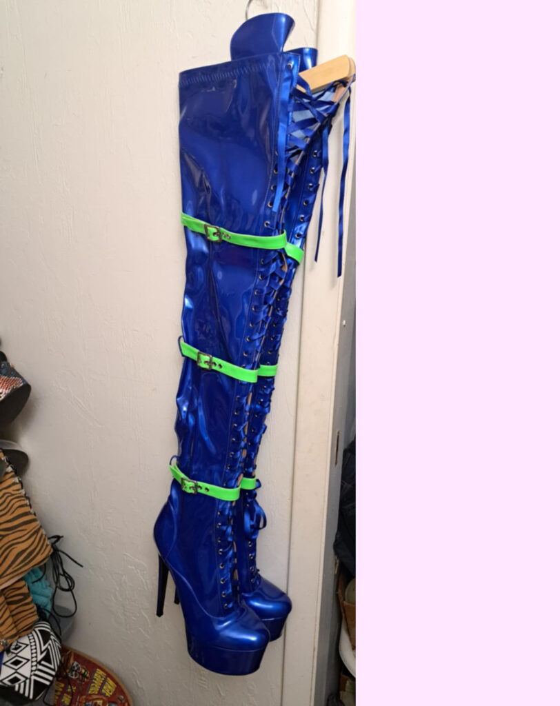 Green Strap Boots