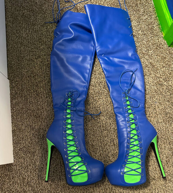 Blue inside Neon Boots - Image 3
