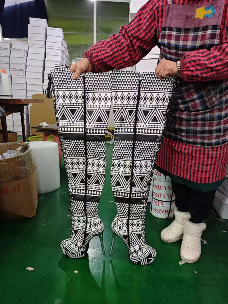 Black Pattern Boots
