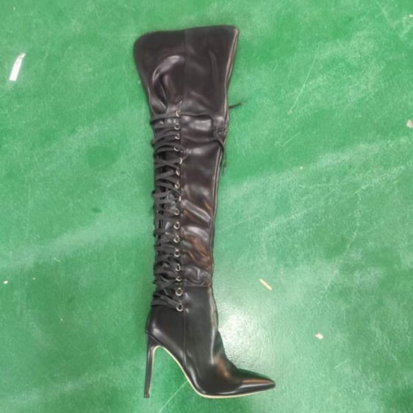 Lace Back Black boots