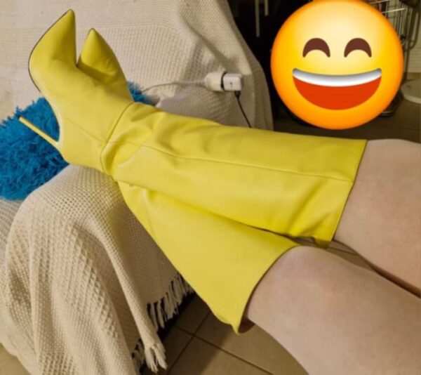 Yellow Knee Boots
