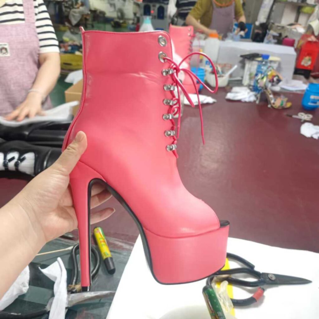 Open toe short boots