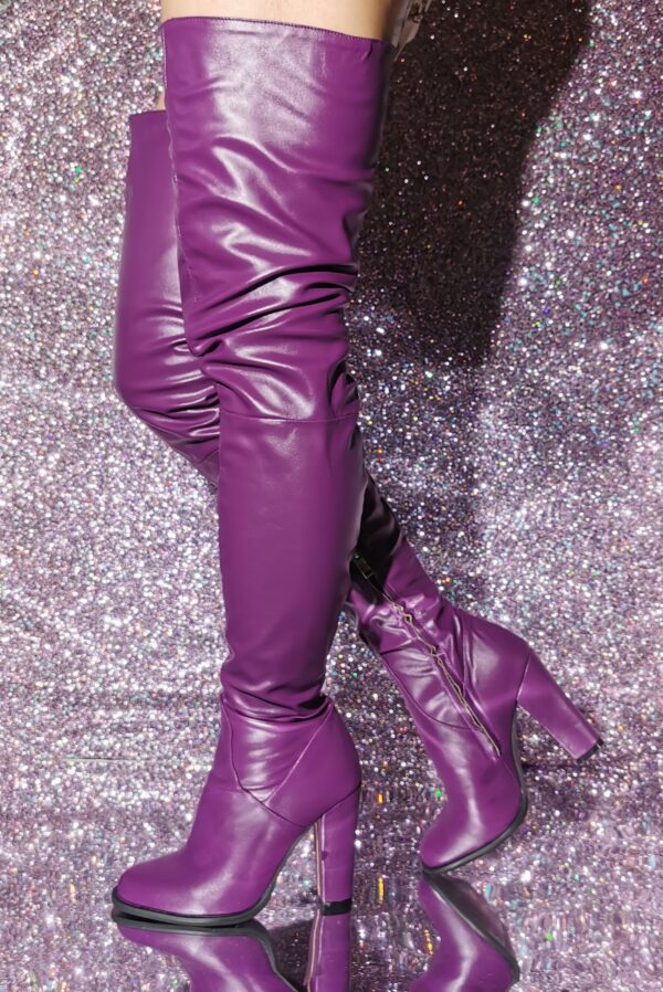 Violet Block Heel Boots
