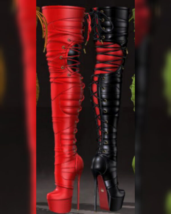 Lace Back Boots