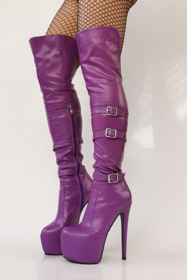 Purple Strap Boots