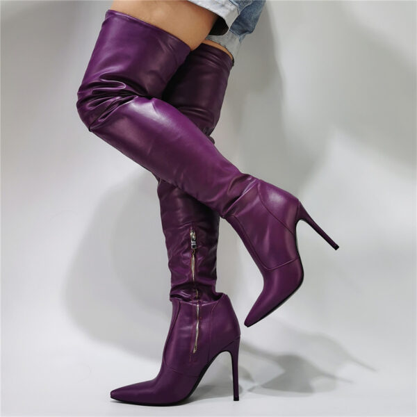Bold Violet Boots