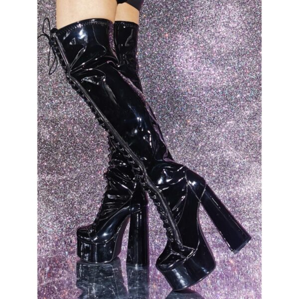 Black Shiny Beauty Boots