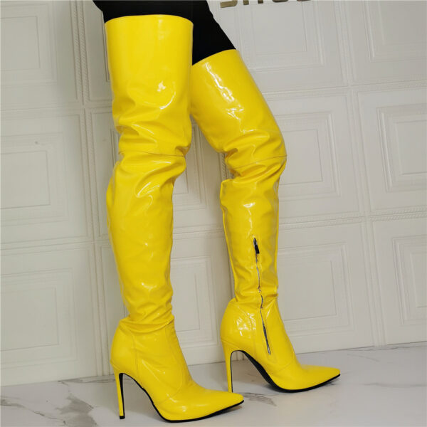 Yellow Gloss boots