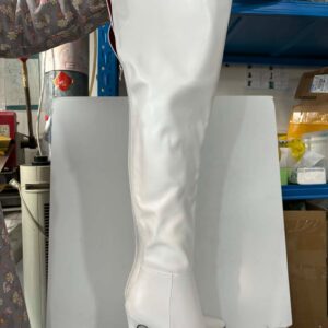 White back zip boots